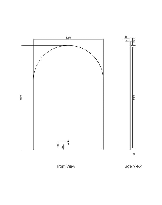 ARCHIE LED Frameless Mirror 1500 x 1000mm