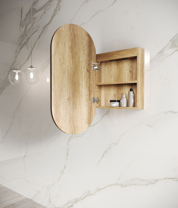 LED Noosa Shaving Cabinet Natural Oak