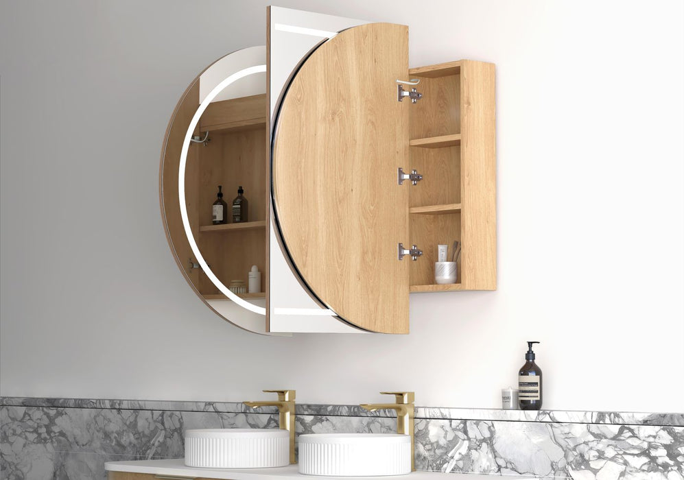 LED Bondi Shaving Cabinet Natural Oak 1500 x 900mm