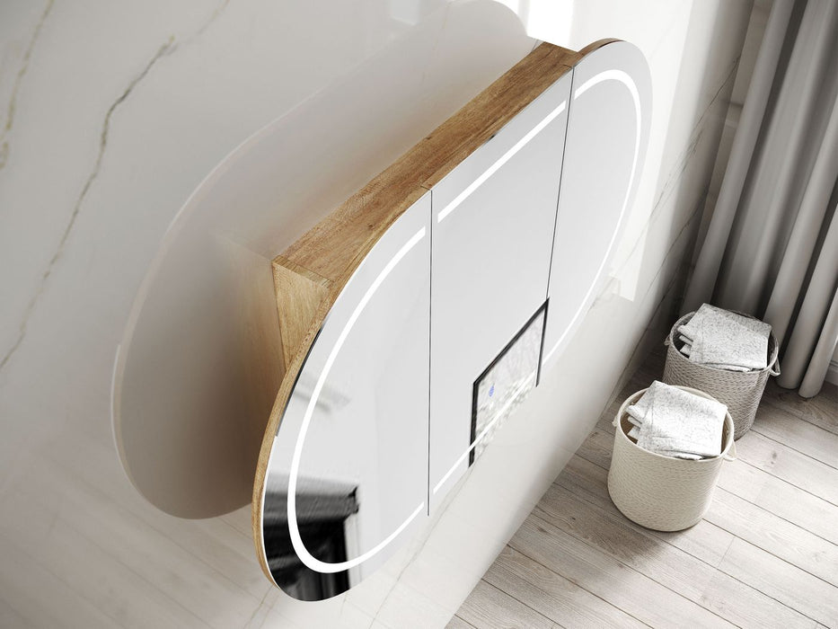 LED Bondi Shaving Cabinet Natural Oak 1800 x 900mm