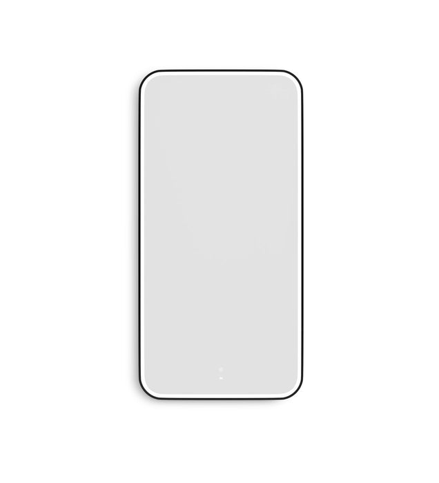 LED Newport Mirror Black Soft Square 1500x750mm