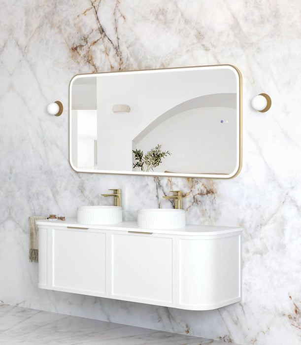LED Newport Mirror Gold Soft Square 1500x750mm