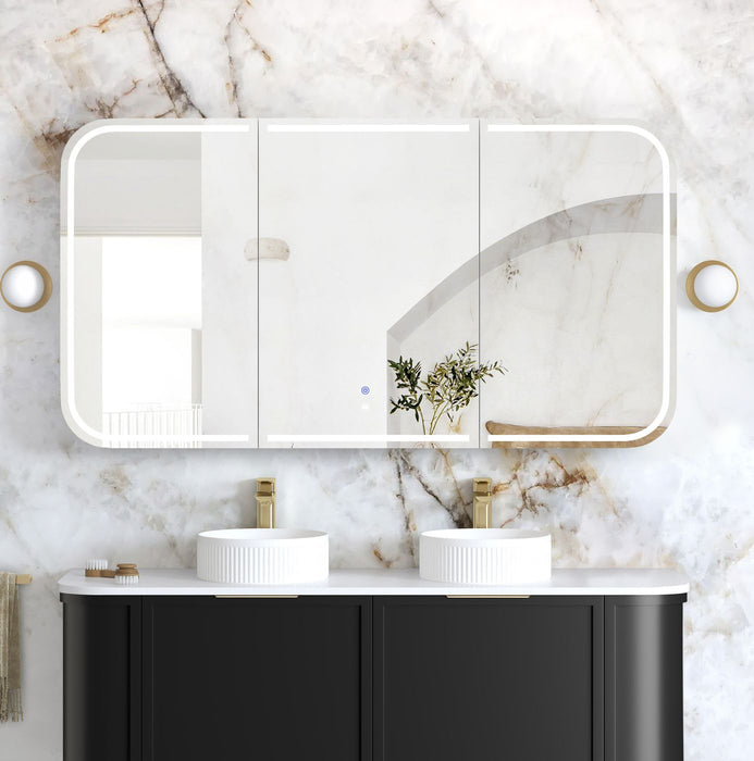 LED Newport Shaving Black Oak 1500x750mm