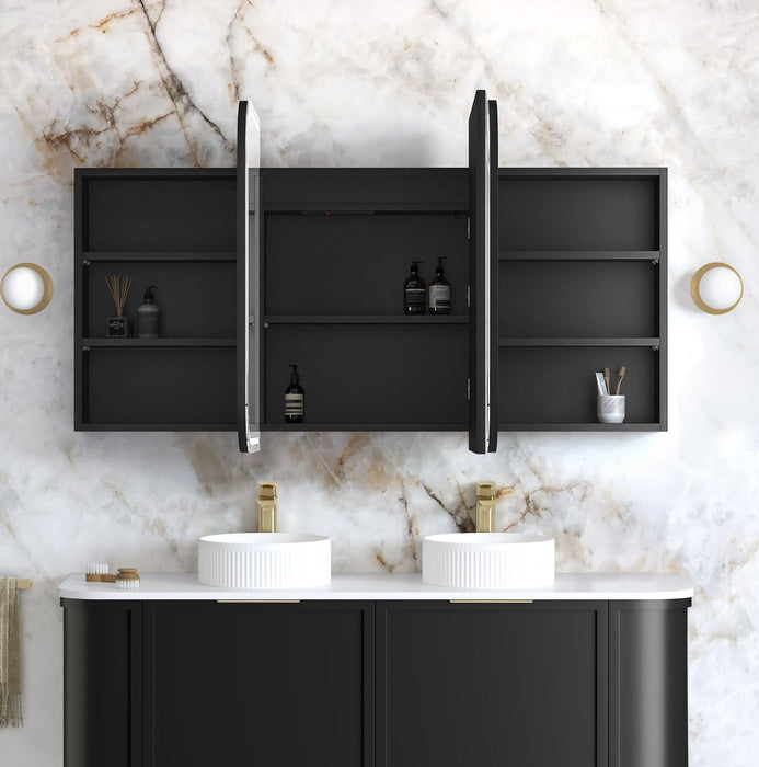LED Newport Shaving Black Oak 1500x750mm