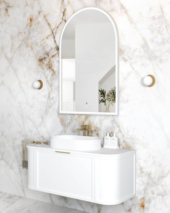 LED Archie Metal Frame Mirror White 1200x800mm