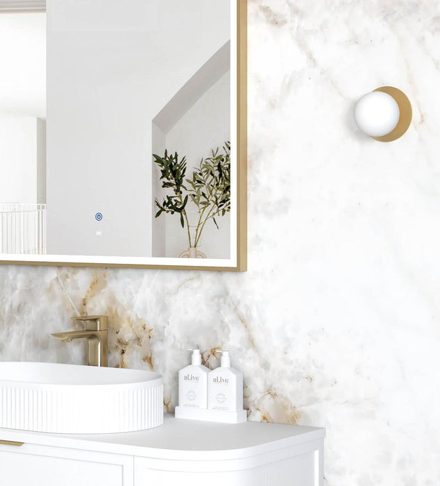 LED Archie Metal Frame Mirror Gold 1200x800mm