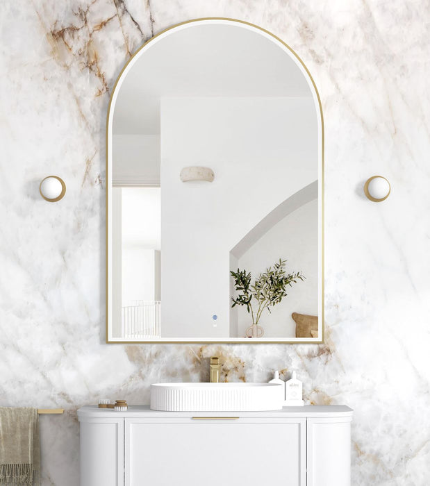 LED Archie Metal Frame Mirror Gold 1500x1000mm