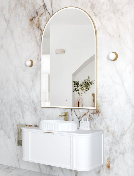 LED Archie Metal Frame Mirror Gold 1500x1000mm