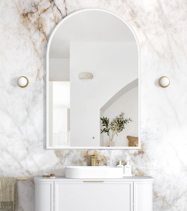 LED Archie Metal Frame Mirror White 1500x1000mm