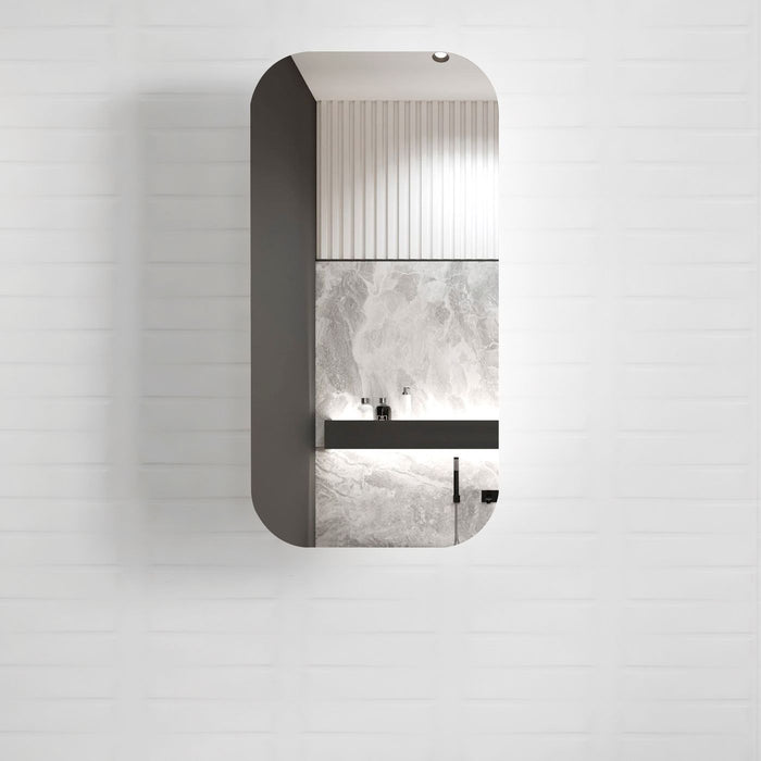 Newport Shaving Cabinet Black Oak